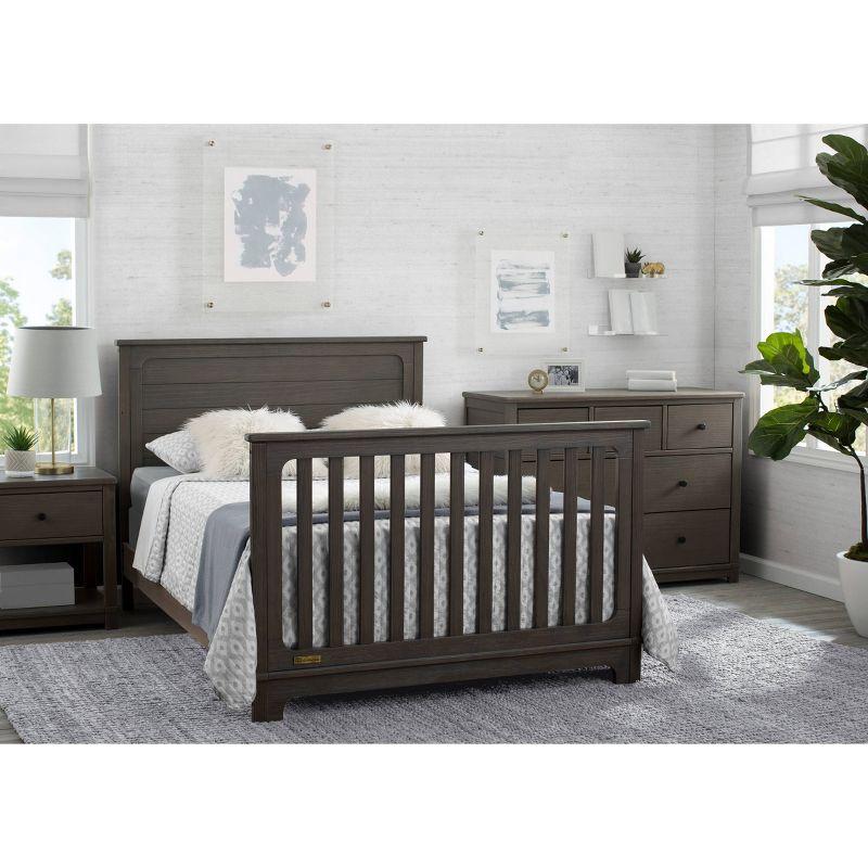 Rustic Gray Pine 4-in-1 Convertible Baby Crib