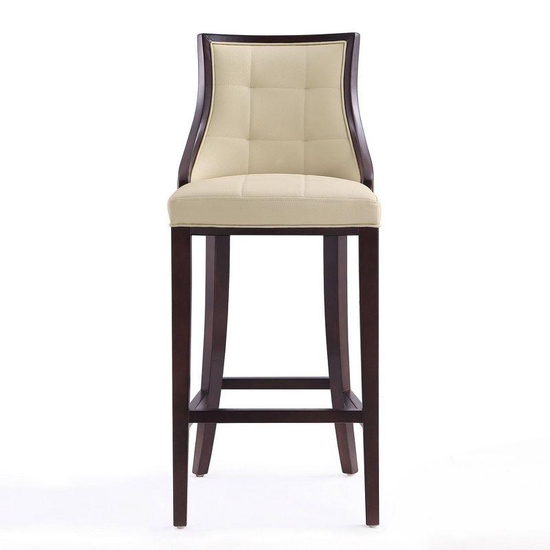 Fifth Avenue Upholstered Beech Wood Faux Leather Barstool - Manhattan Comfort