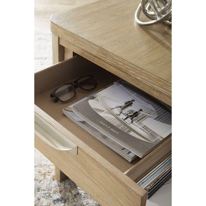 Signature Design by Ashley Rencott 1 Drawer End Table, Light Brown