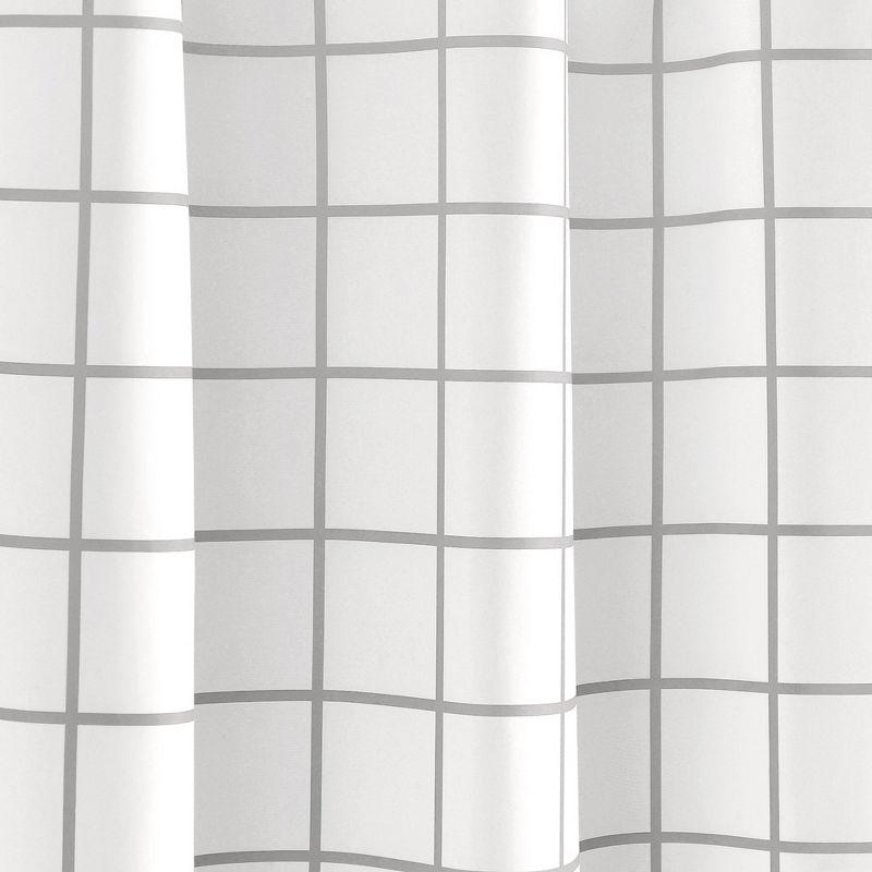 Urban Square Grid Polyester Blackout Curtain Pair (Set of 2)