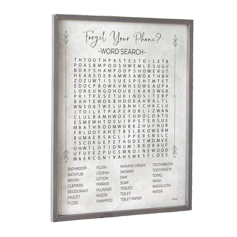 The Lakeside Collection Funny Bathroom Wall Art - Word Search