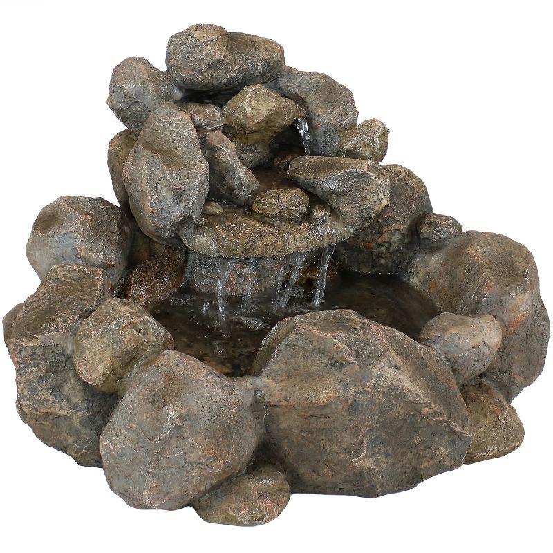 Rocky Ravine 18" Gray Resin Outdoor Water Fountain