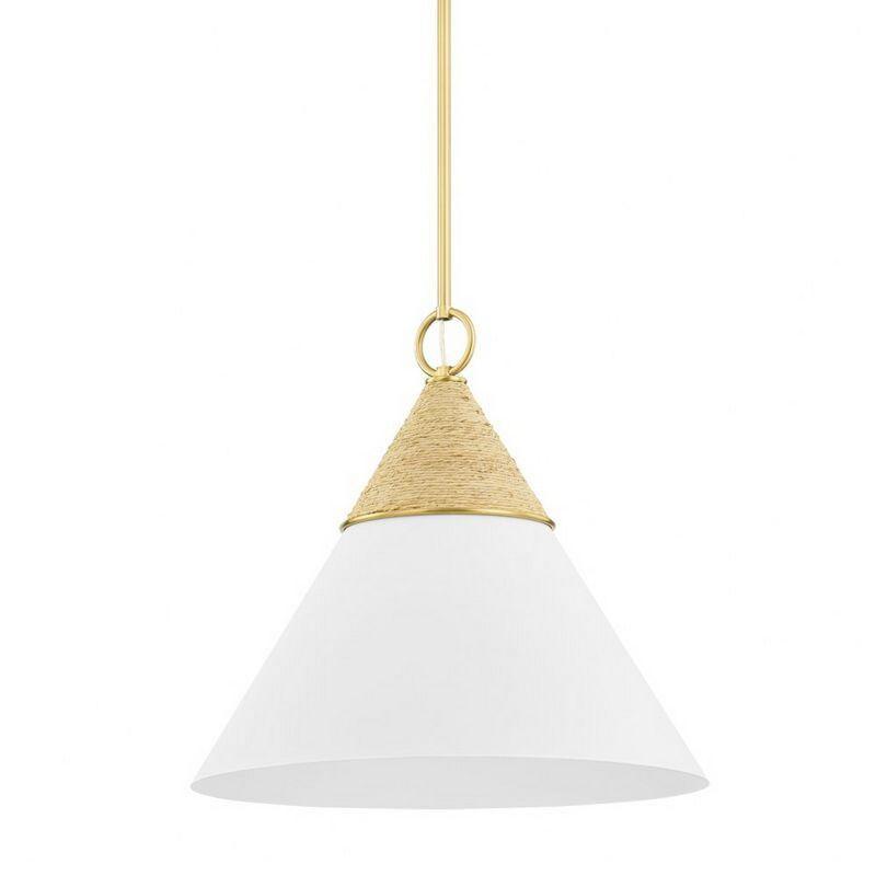 Rooney Pendant Light - White and Natural / 18"