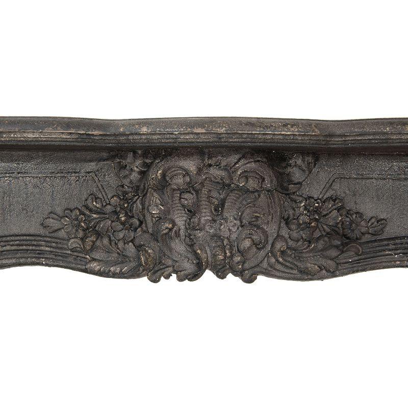 Storied Home Ornate Decorative Fireplace Mantel Black: Wall Mount, MDF Frame, Adult Assembly