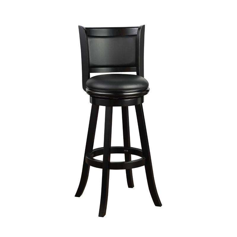 Augusta 34" Extra Tall Black Wood Swivel Barstool