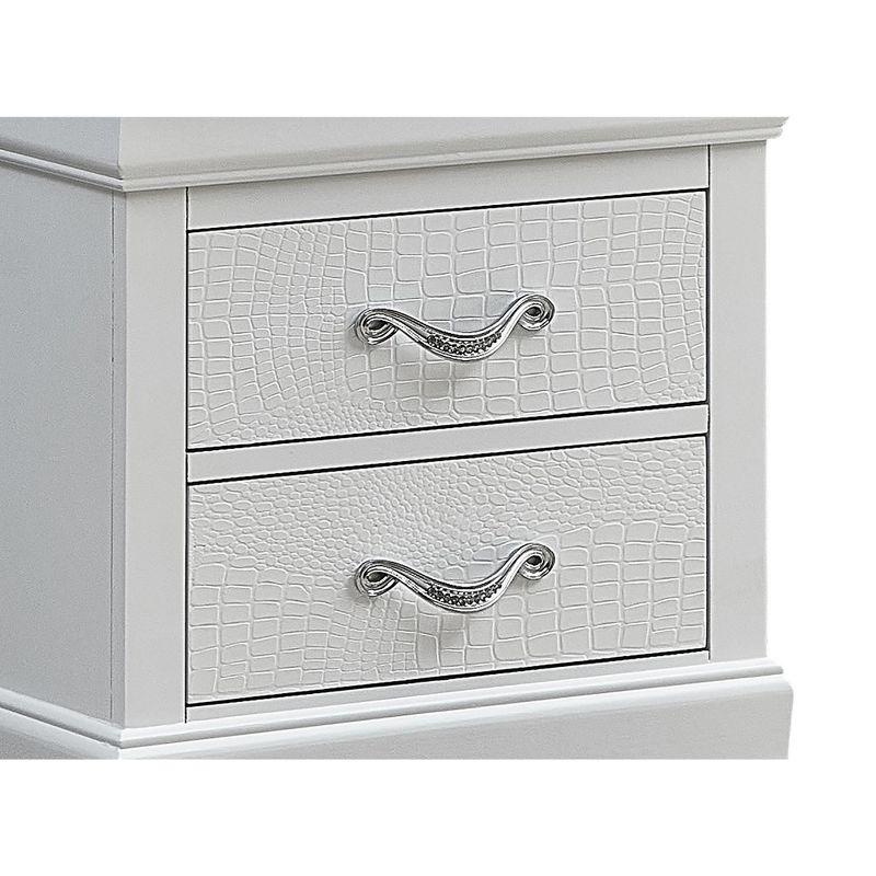 Passion Furniture Lorana 2-Drawer Nightstand (24 in. H x 21 in. W x 16 in. D)