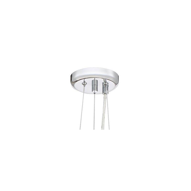 Possini Euro Design Mirabell Chrome Drum Pendant Chandelier 16" Wide Modern LED Clear Glass Crystal Prism 5-Light Fixture for Dining Room Kitchen Home