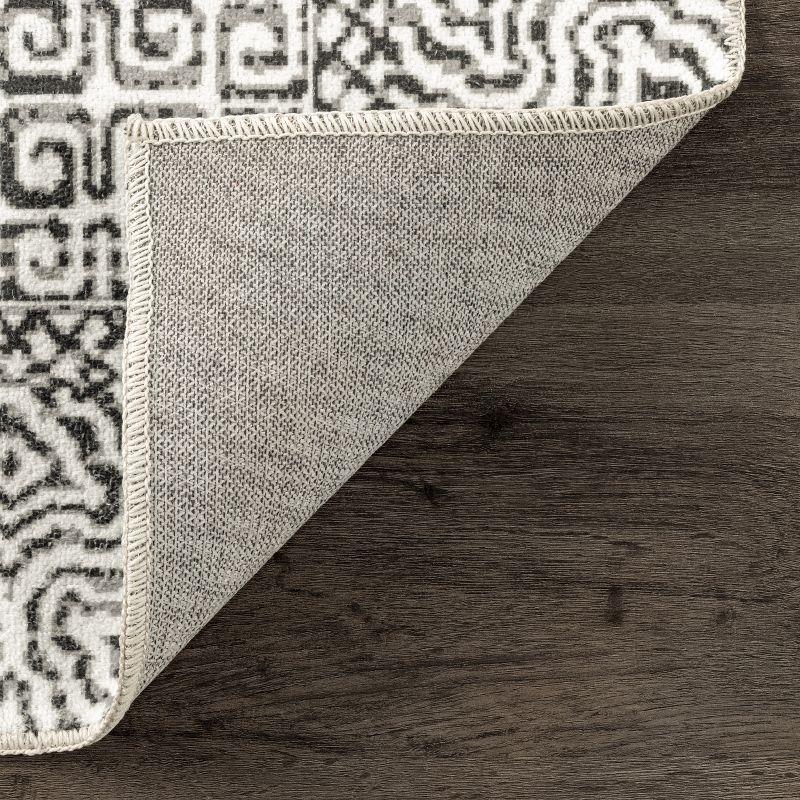Nuloom Hart Abstract Pet Friendly Machine Washable Area Rug, 8' x 10', Grey