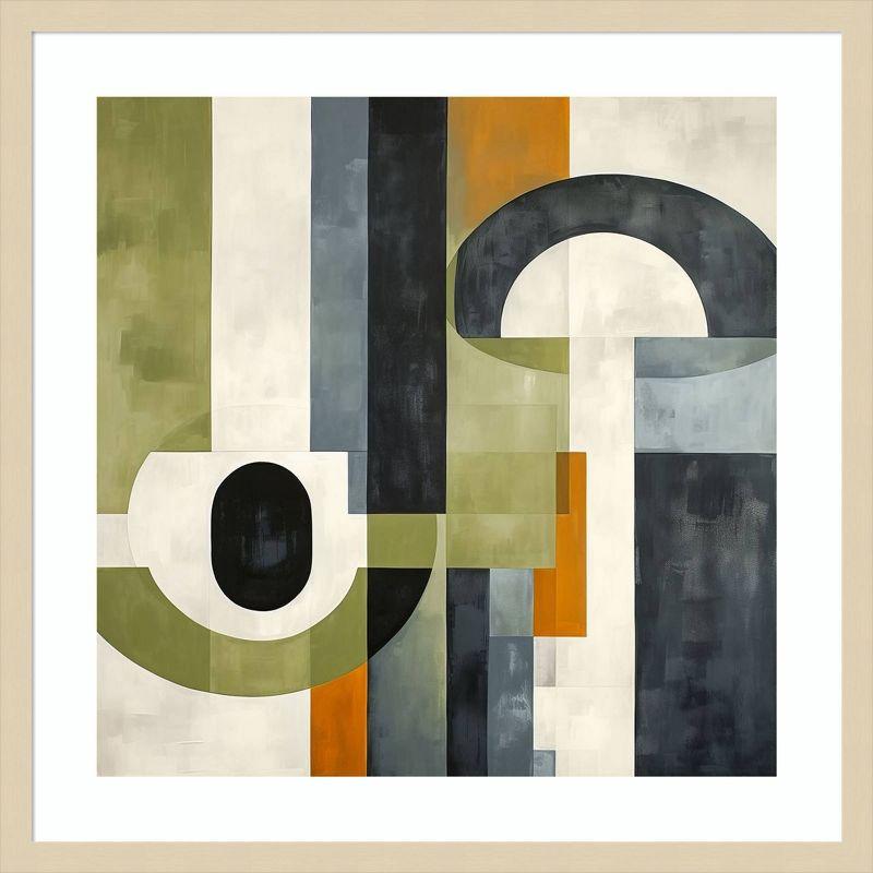 Amanti Art 25"x25" Sage Green Midcentury I by Irena Orlov Wood Framed Wall Art Print