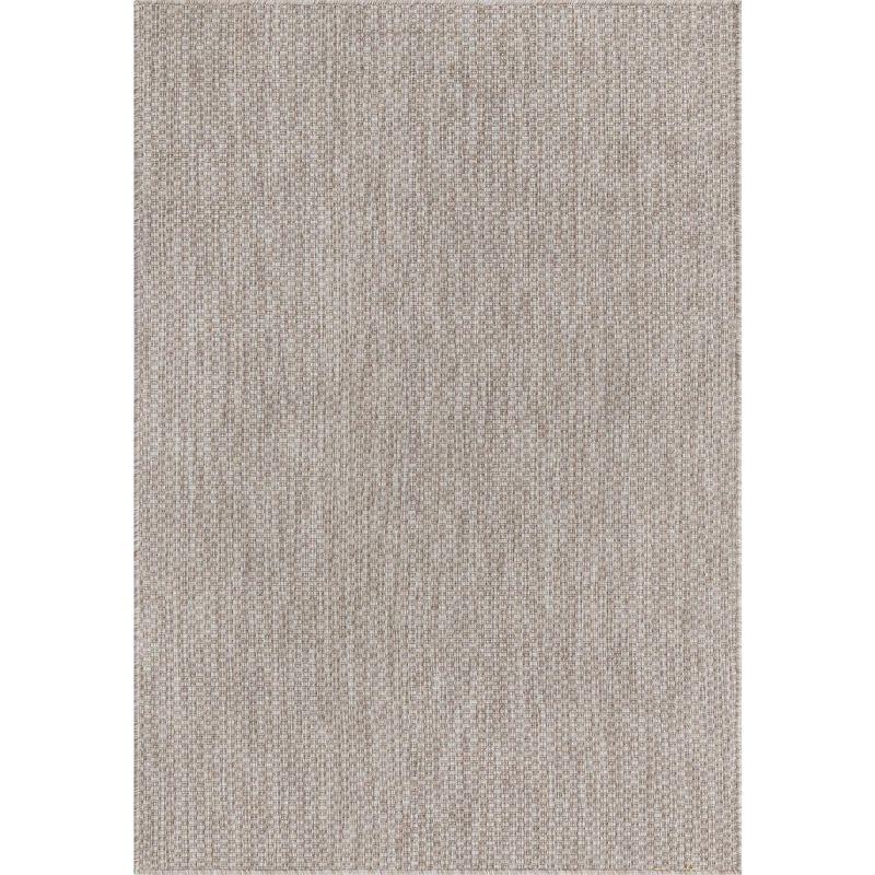 Unique Loom 4' 1 x 6' 1 Rectangle Indoor/Outdoor Solid Beige Area Rug