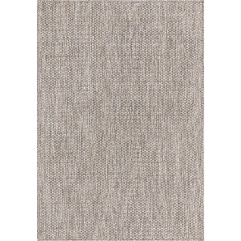 Beige Rectangular Stain-Resistant Outdoor Area Rug 4' x 6'