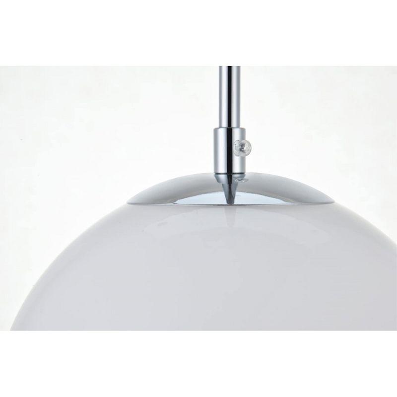 Elegant Lighting Baxter 3 Lights Chrome Pendant With Frosted White Glass