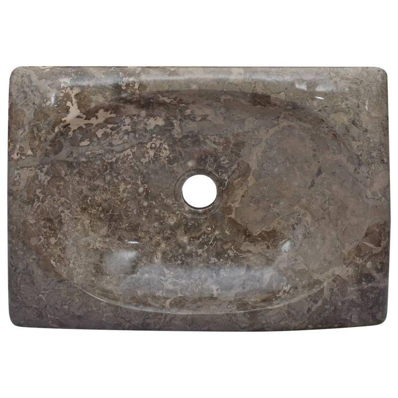 vidaXL Sink Gray 19.7 in.x13.8 in.x3.9 in. Marble