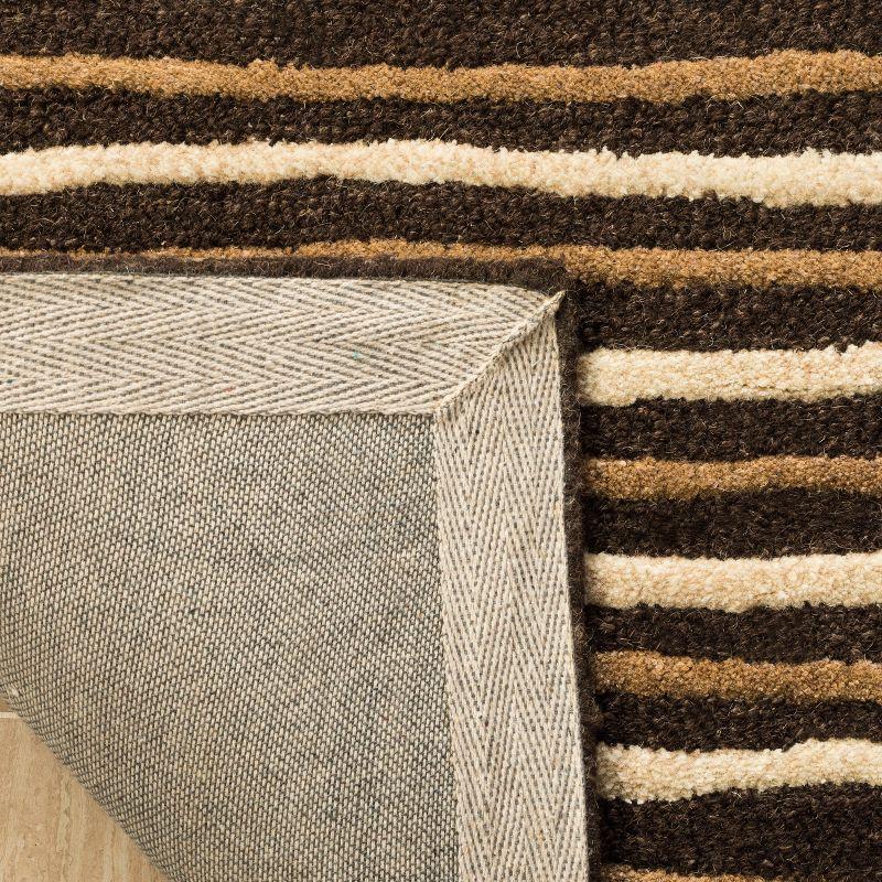 Martha Stewart Hand Drawn Stripe - MSR3619 - Indoor Hand Tufted Accent Rugs - Tilled Soil Brn - 2'6"x4'3"