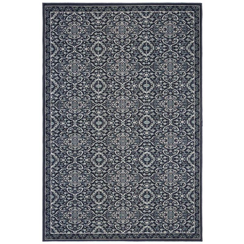 Ivory Medallion 4' x 6' Easy-Care Synthetic Area Rug