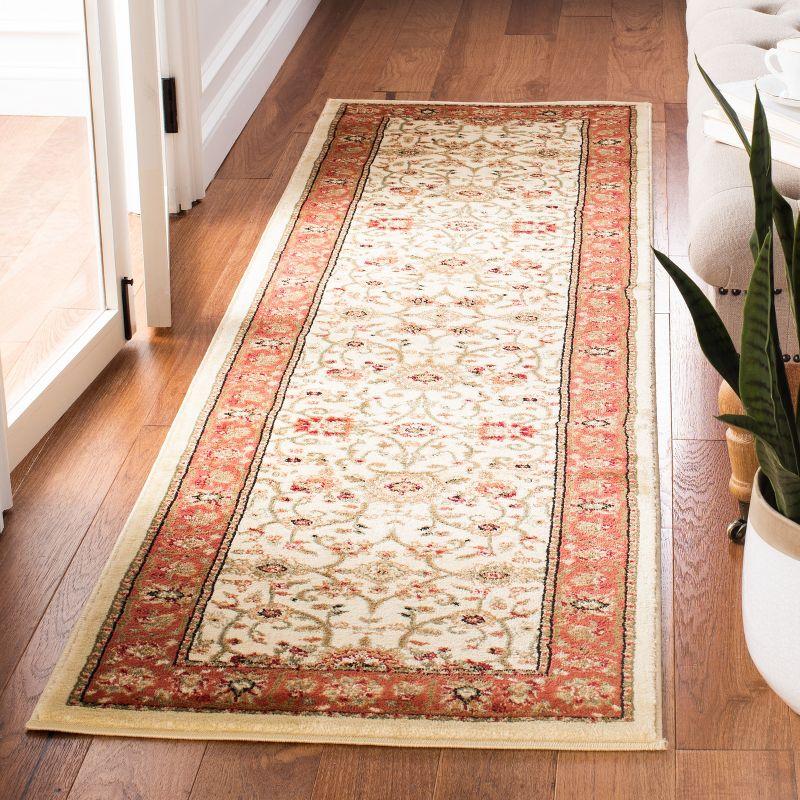 Lyndhurst LNH212 Power Loomed Runner Rug - Ivory/Rust - 2'3"x8' - Safavieh