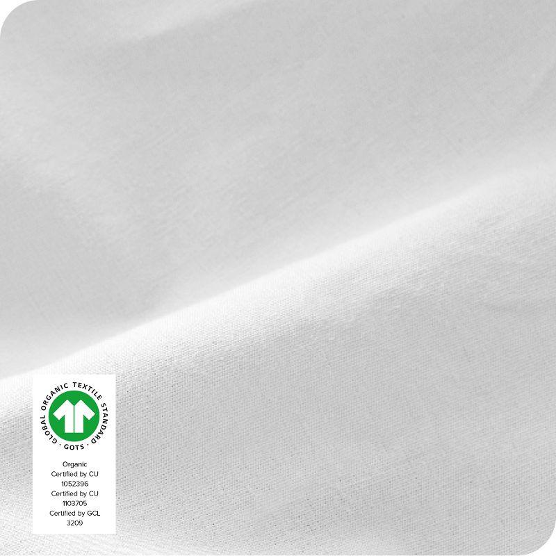 300 Thread Count Organic Cotton Percale Fitted Sheet