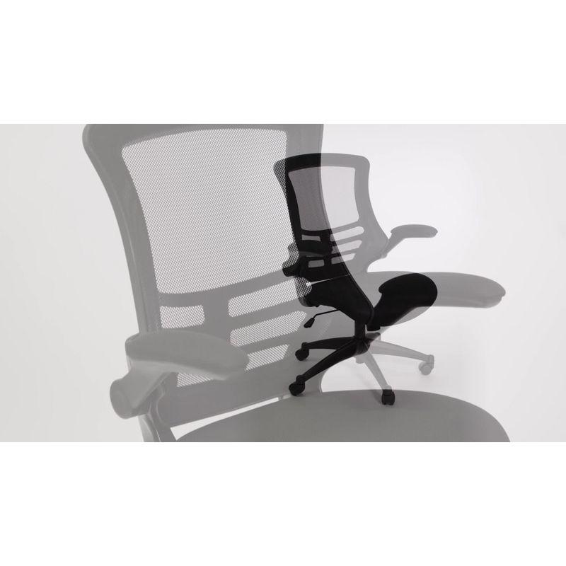 Jayetta Mid-Back Mesh Swivel Ergonomic Office Chair with Flip-Up Arms by Flash Furniture