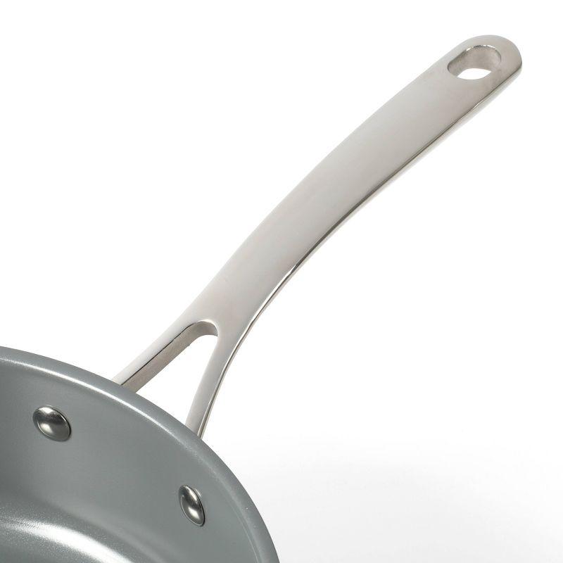 4-Quart Silver Stainless Steel Nonstick Saute Pan with Lid