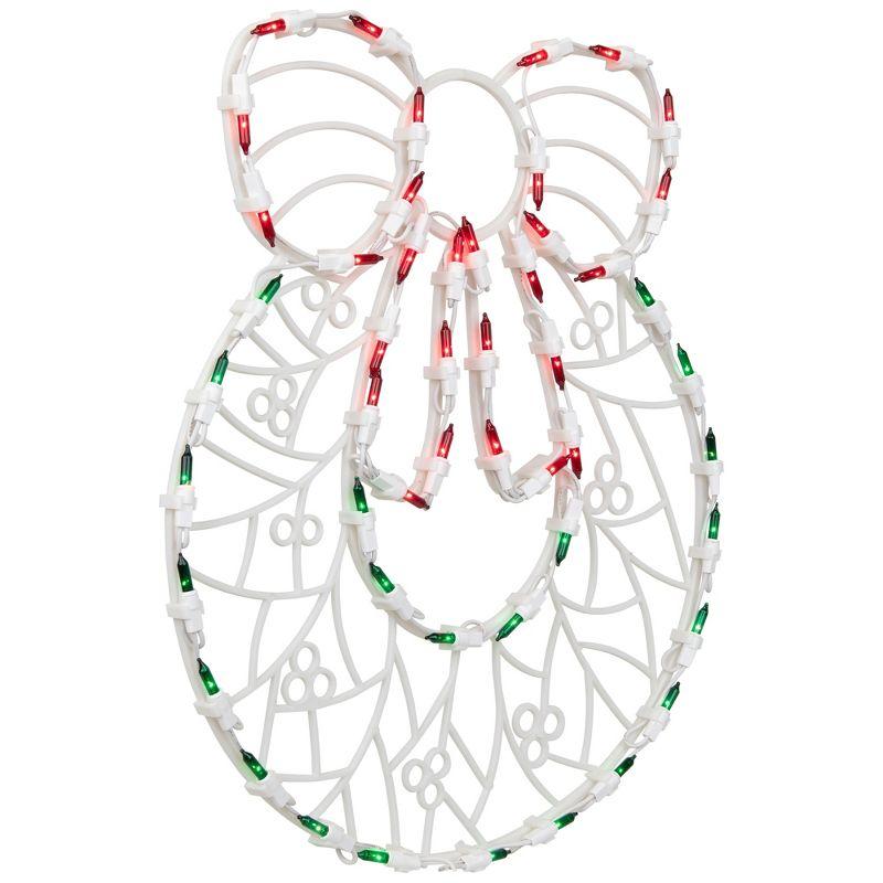 18" Wreath Christmas Window Silhouette Decoration Lighted Display