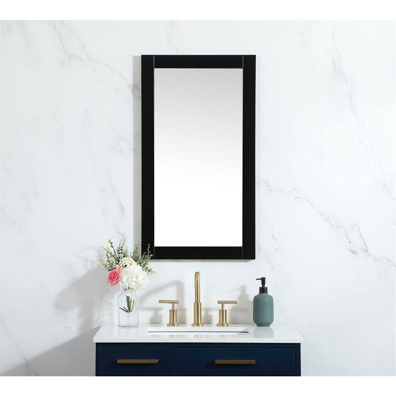 Elegant Lighting Aqua vanity mirror 18x32 inch in black