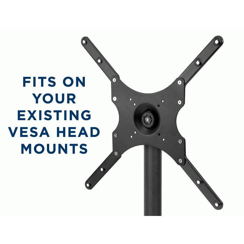 Black Fixed Wall Mount for Holds up to 66 lbs