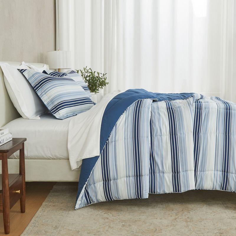FreshFolds Reversible Microfiber Comforter Set with Shams