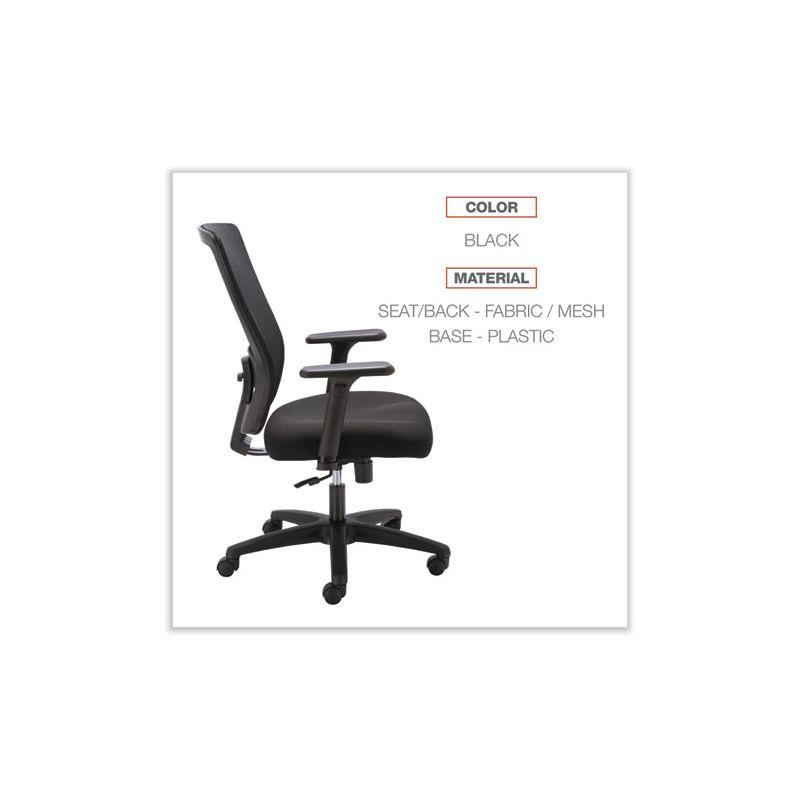 Executive High-Back Black Mesh Swivel Chair with Adjustable Arms