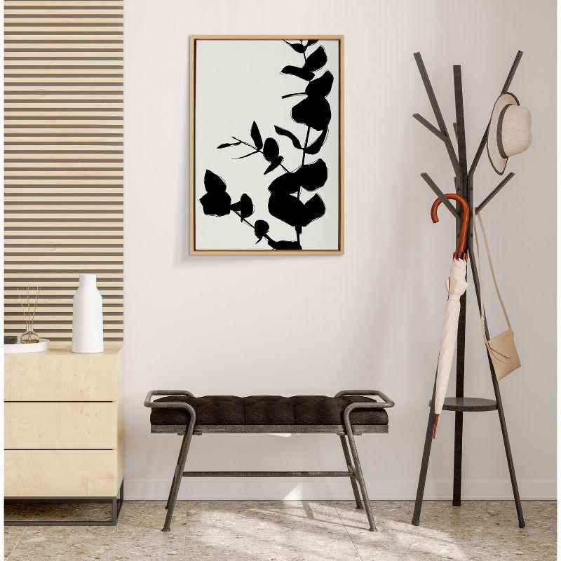 Natural Minimalist Botanical Canvas Art with Polystyrene Frame, 23x33