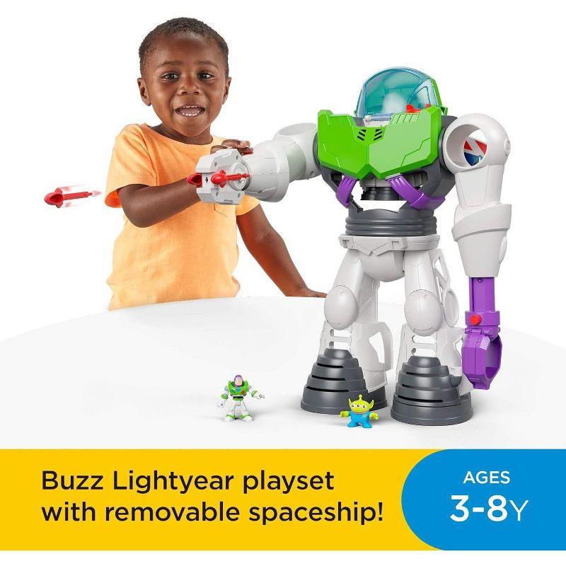 Fisher-Price Imaginext Preschool Toy Disney Pixar Toy Story Buzz Lightyear Robot Playset with Spaceship