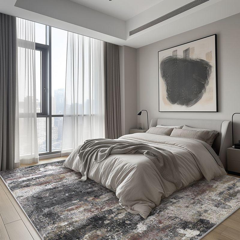 abyNow Rustic Textures Abstract Modern Indoor Area Rug-8' x 10'-Rusty Grey