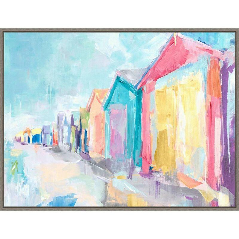 30" x 23" Brighton Beach by Susan Pepe Framed Canvas - Amanti Art: Modern Decor, Horizontal Layout