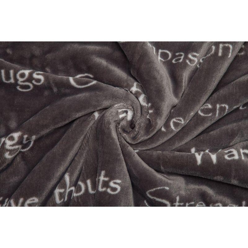 Chanasya Sympathy Warm Hugs Support Gift Throw Blanket with Plush Faux Shearling Side