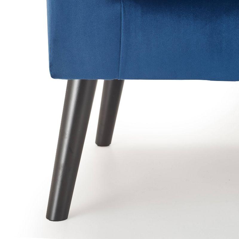 Ivey 28.5" Blue Velvet Barrel Accent Chair