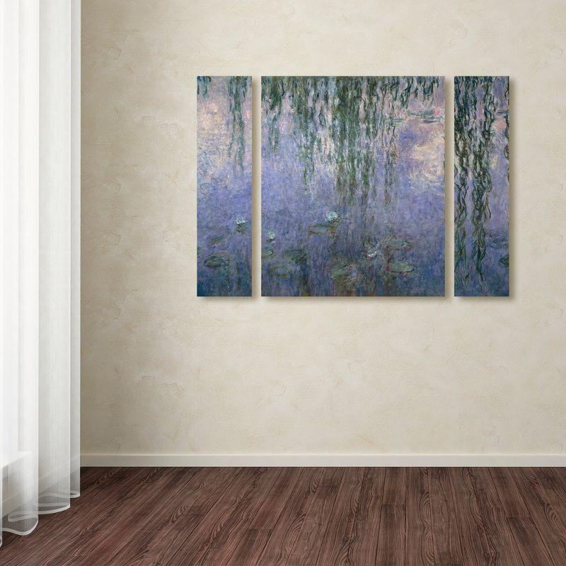 Claude Monet Water Lilies III Multi Panel Canvas Art Set