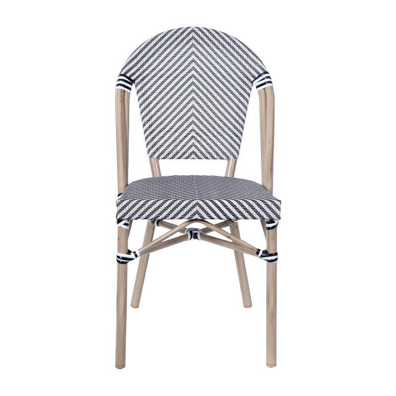 Lavigne Stacking French Chair for Indoor and Outdoor Use with Printed Metal Frame