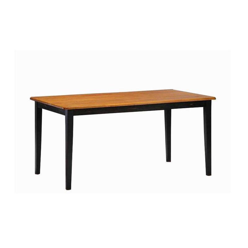 Shaker Style Black & Oak Solid Hardwood Dining Table