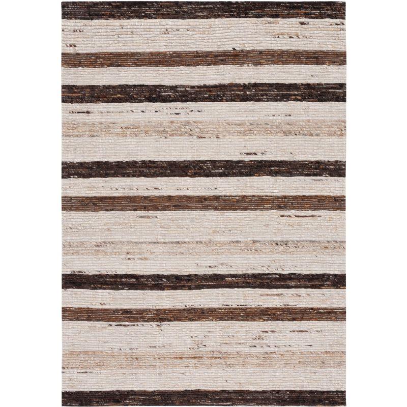 Marbella MRB225 Hand Loomed Indoor Area Rug - Brown/Beige - 6'x9' - Safavieh