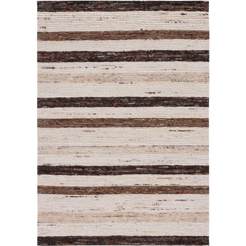 Marbella Elegance 5' x 8' Hand-Loomed Wool & Synthetic Rug in Brown & Beige