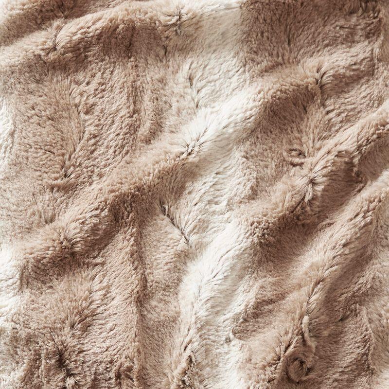 60"x70" Oversized Marselle Faux Fur Throw Blanket - Madison Park