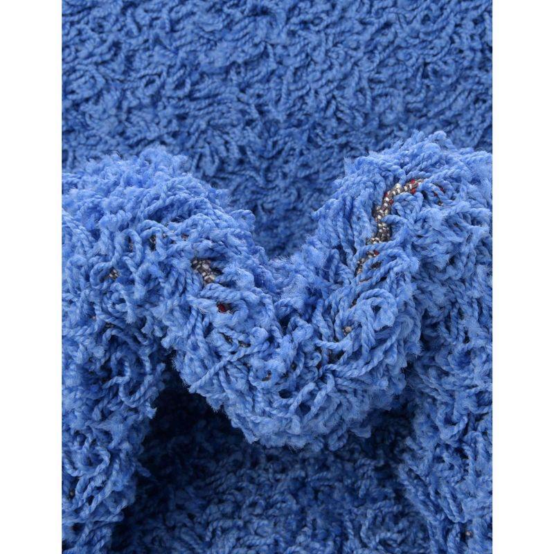 Unique Loom 8' 0 x 11' 0 Rectangle Solid Shag Periwinkle Blue Area Rug