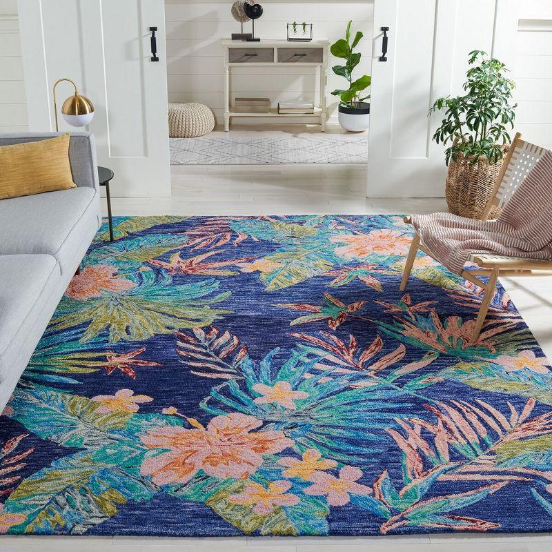 Aspen APN524 Hand Tufted Area Rug - Blue/Pink - 8'9"x11'9" - Safavieh.