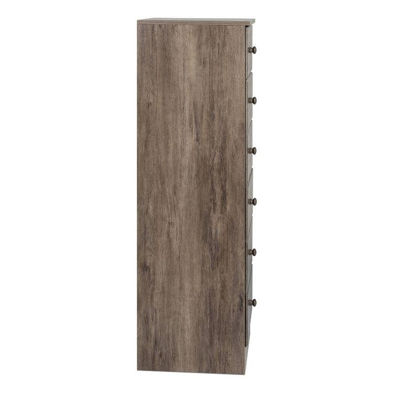 Astrid 6 Drawer Tall Chest Drifted Gray - Prepac: Space-Saving Storage for Small Rooms