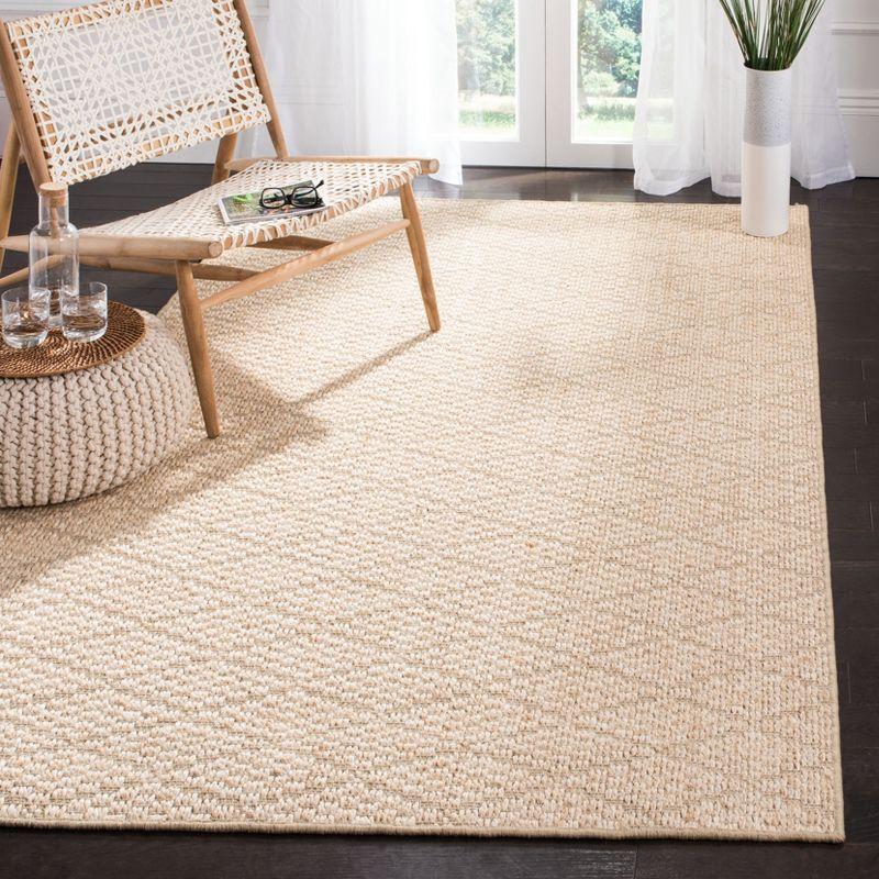 Beige Geometric Flat Woven Reversible Area Rug, 5' x 8'