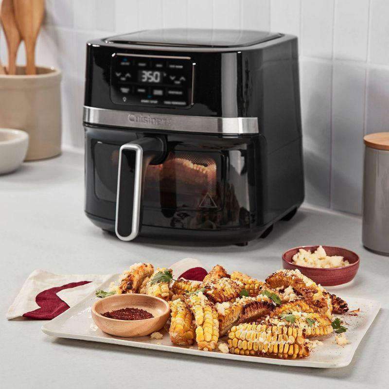 Cuisinart 4.5qt Basket Air Fryer Black/Stainless Steel Finish AIR-160: 1600W, Cool Touch Handle, Digital Display, Dishwasher-Safe