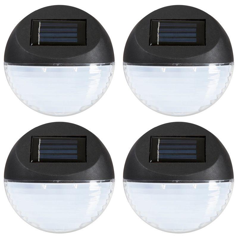 Nature Spring Black Solar Powered LED Wall Lights - Set of 4