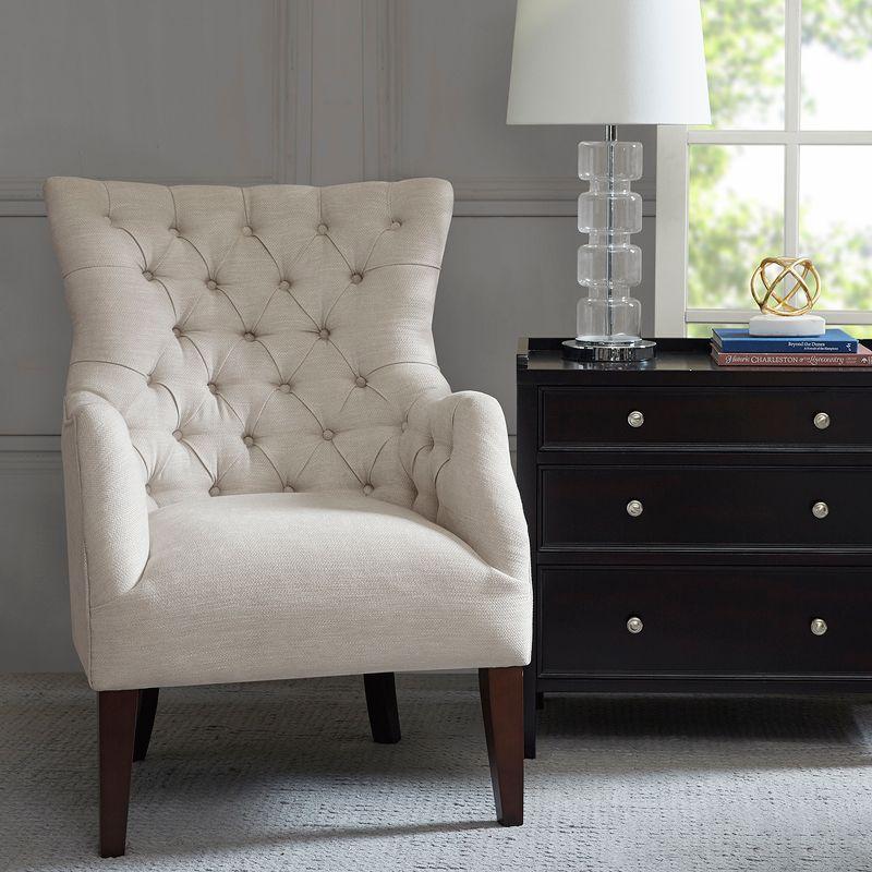 Tufted Wingback Accent Chair