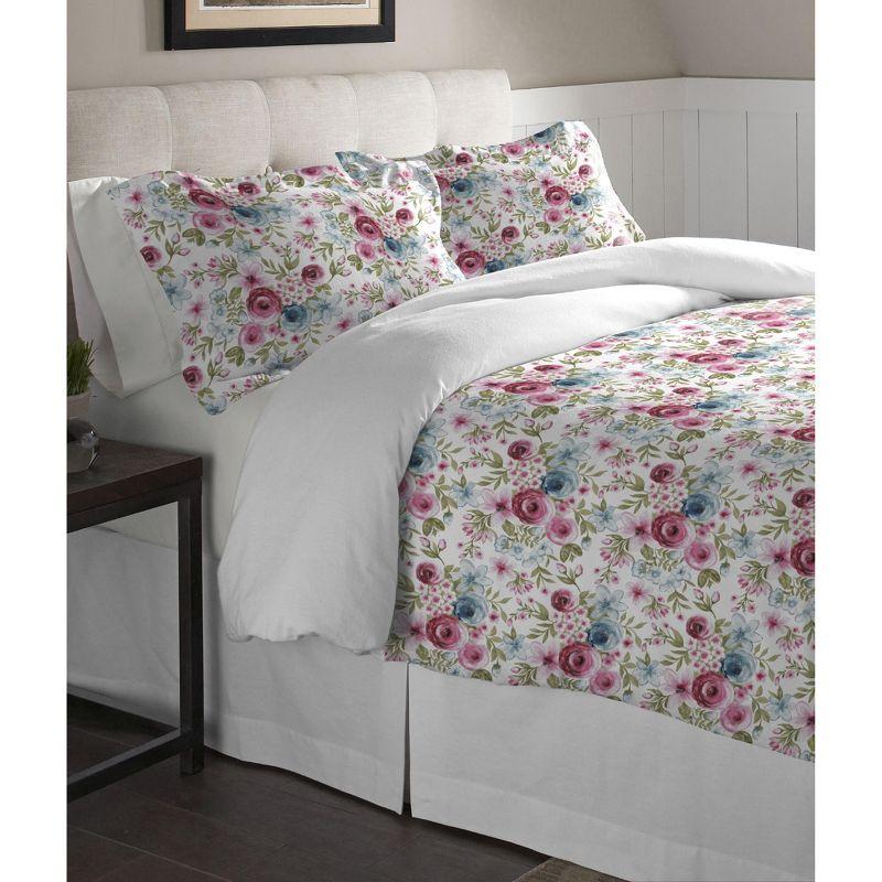 Sylvan King Reversible Cotton Floral Bedspread Cover