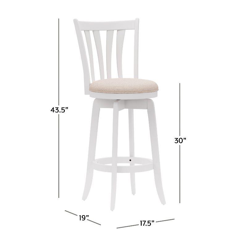 30&#34; Savana Wood Bar Height Swivel Stool White - Hillsdale Furniture