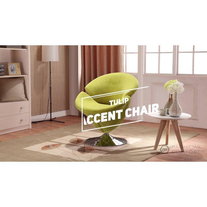 Troyer Velvet Swivel Barrel Chair